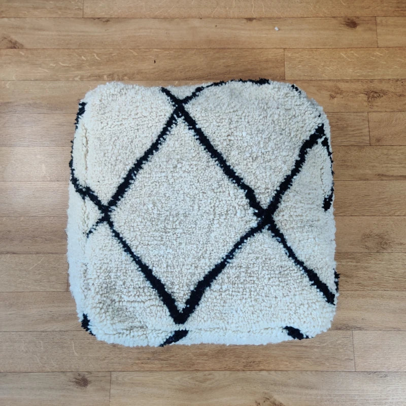 Pouf Béni Ouarain en Laine - MAZIR Décoration