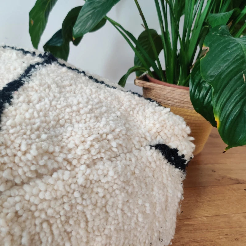 Pouf Béni Ouarain en Laine - MAZIR Décoration