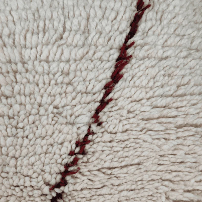 Pouf marocain blanc d'ivoire