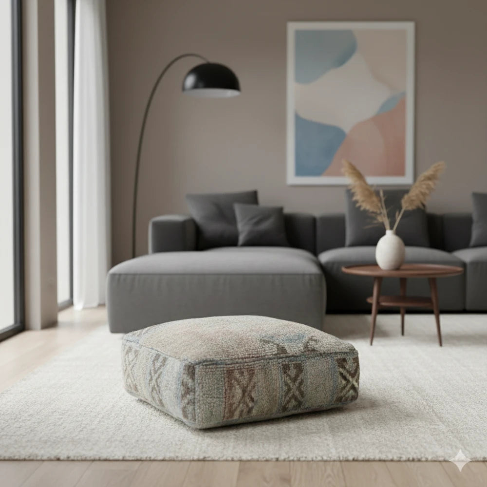 Pouf Berbère tribal vintage