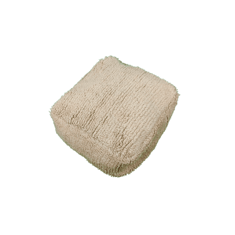 Coussin de sol style bohème blanc céruse