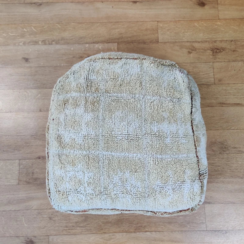 Pouf Berbère vintage beige - MAZIR Décoration