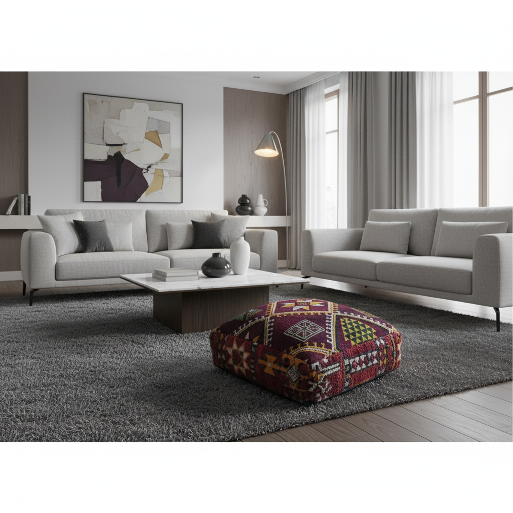 Pouf Berbère Vintage Hajji