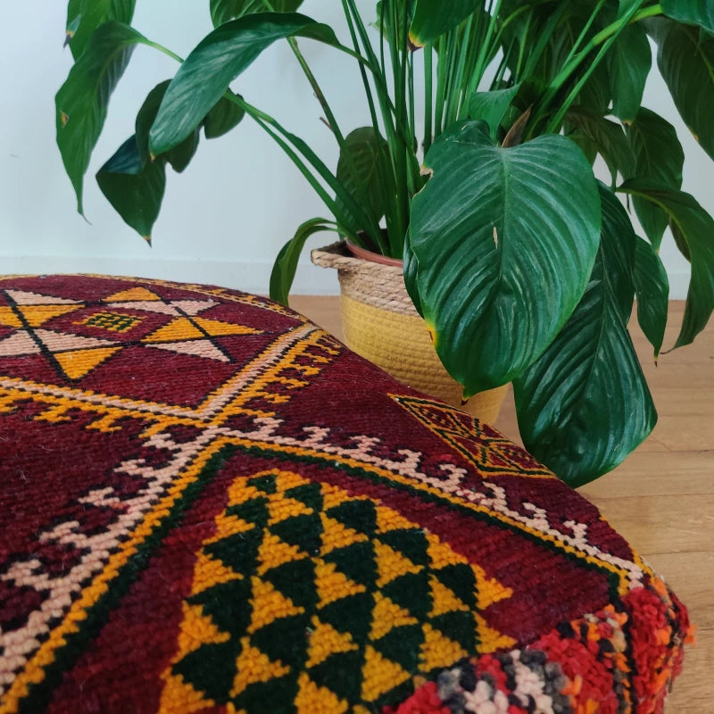 Pouf Berbère Vintage Hajji - MAZIR Décoration