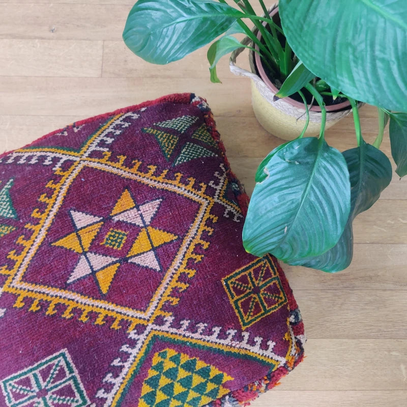 Pouf Berbère Vintage Hajji - MAZIR Décoration