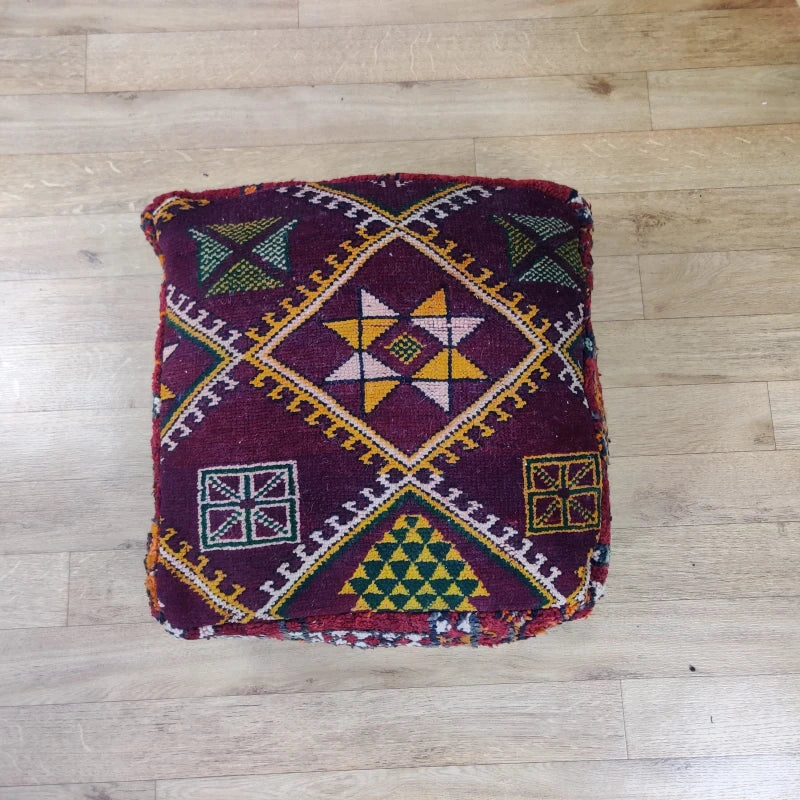 Pouf Berbère Vintage Hajji - MAZIR Décoration