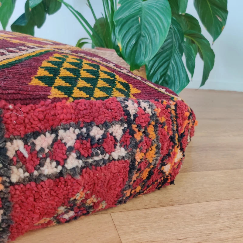 Pouf Berbère Vintage Hajji - MAZIR Décoration