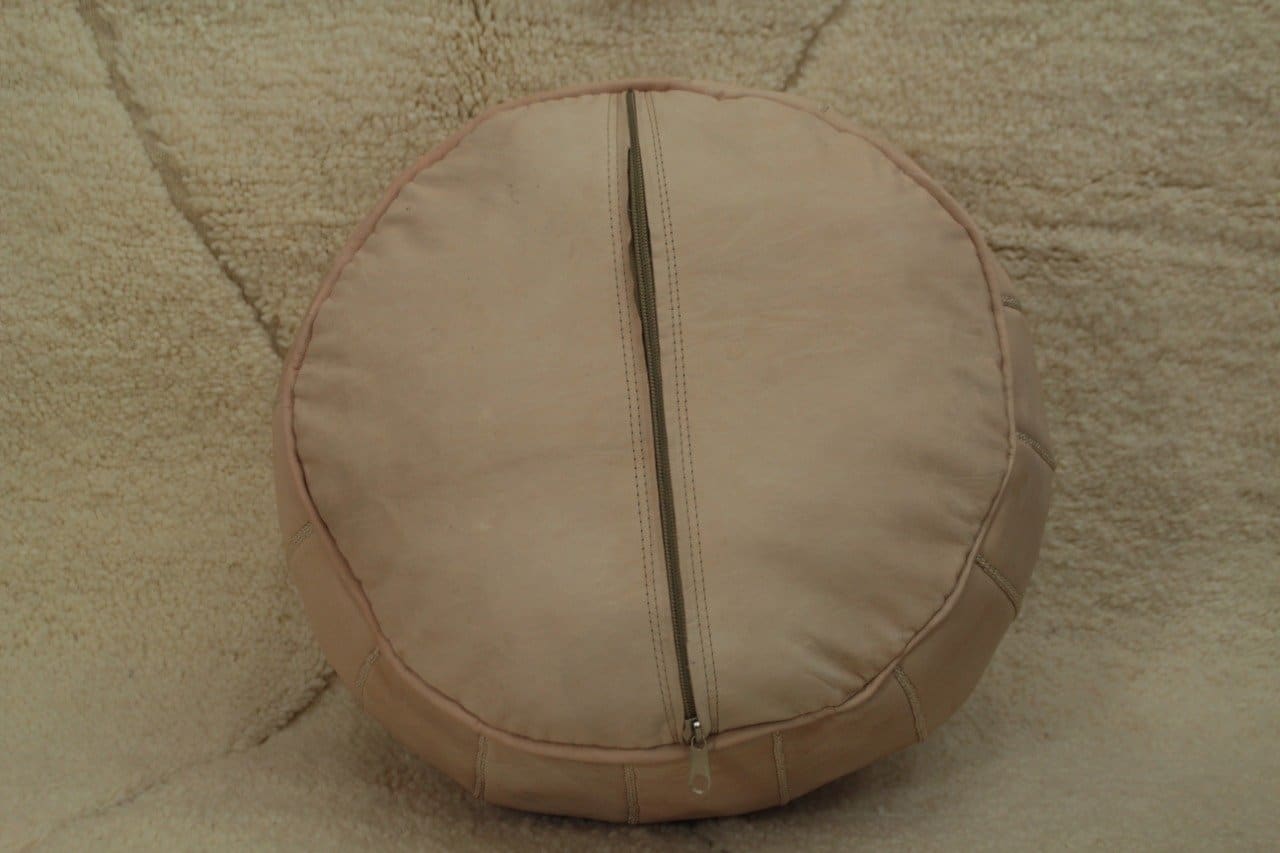 pouf véritable cuir
