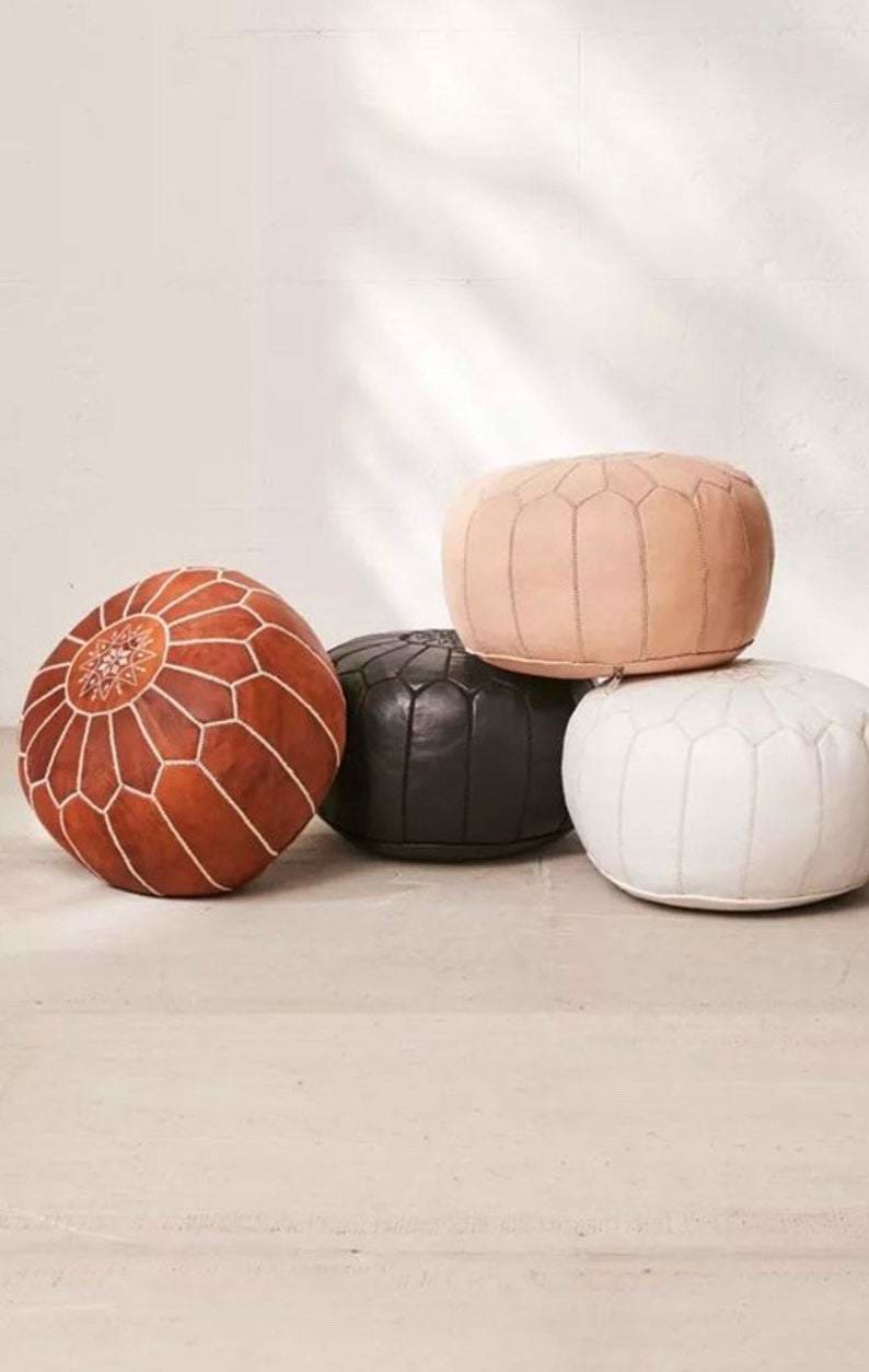 poufs marocains cuir