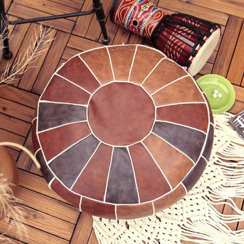 pouf marocain marron