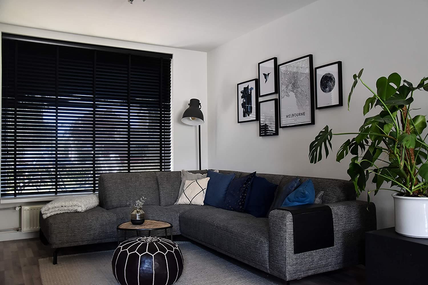 pouf ottoman noir