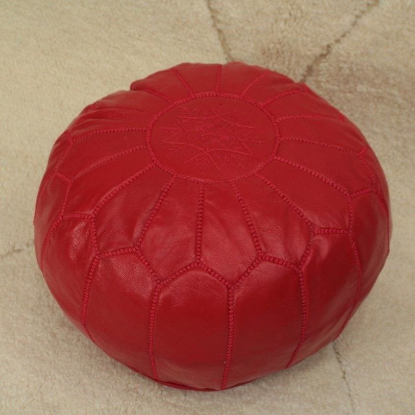 pouf marrakech rouge