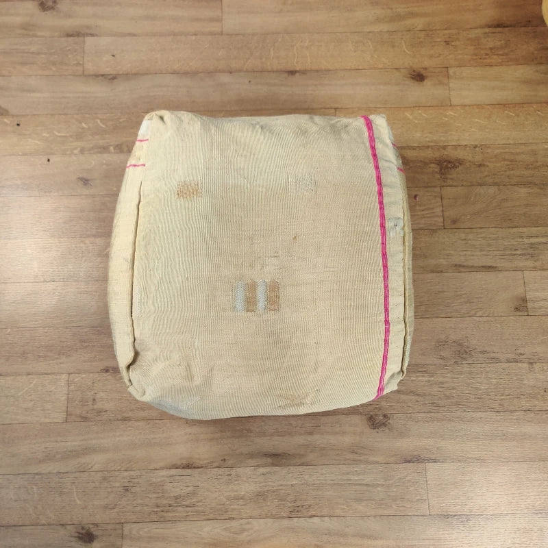 Pouf Sabra jaune berbère - MAZIR Décoration