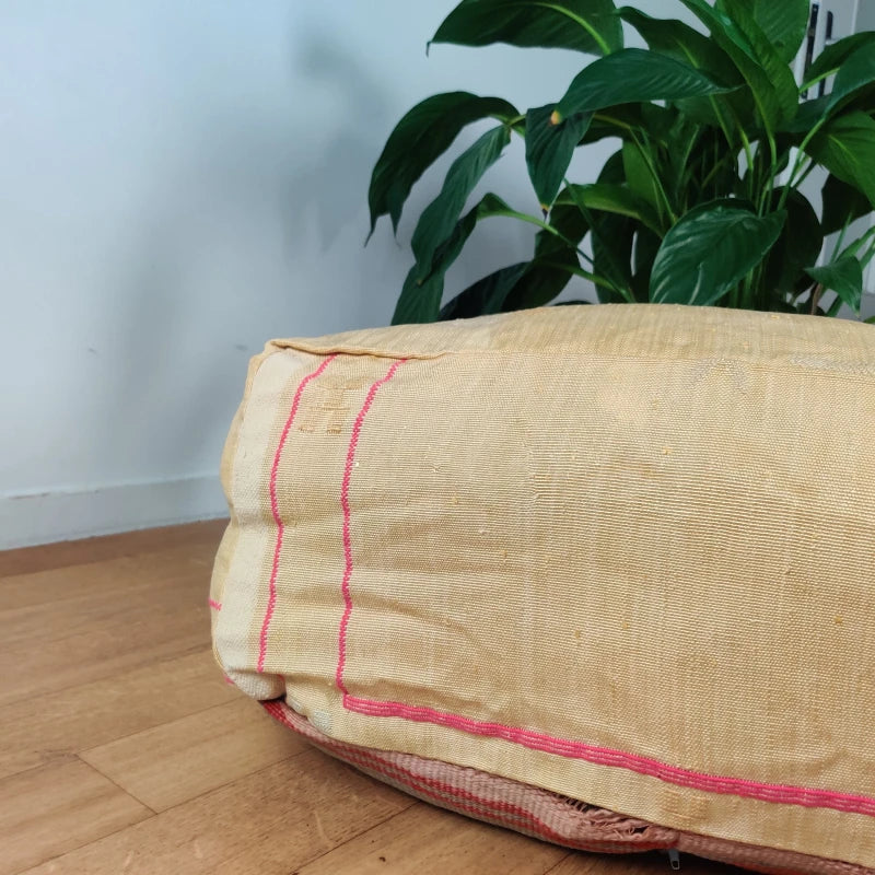 Pouf Sabra jaune berbère - MAZIR Décoration
