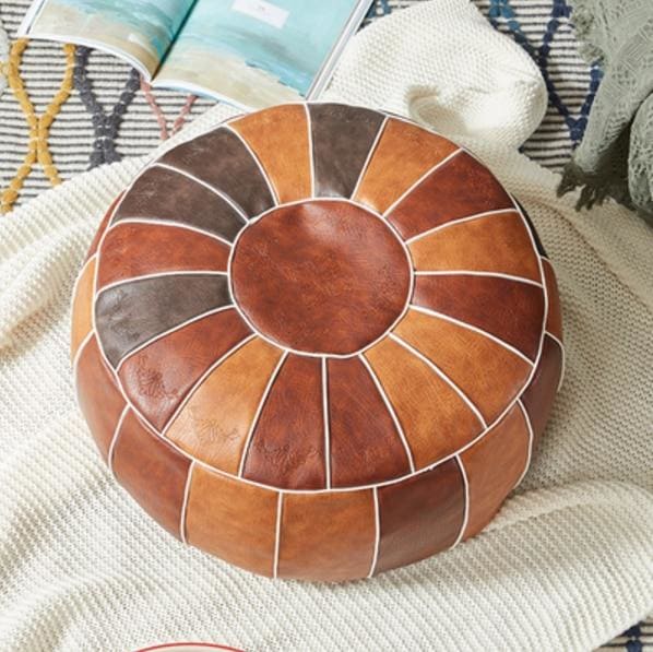 pouf marocain marron