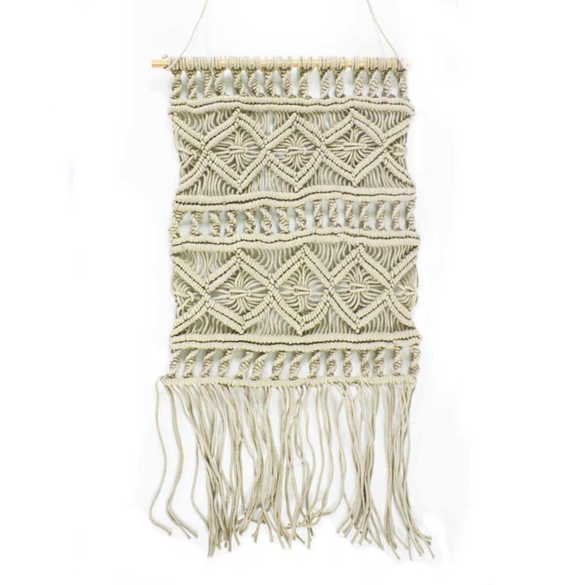 Suspension Murale Macramé | Coton Tressé Naturel 45x50 cm -