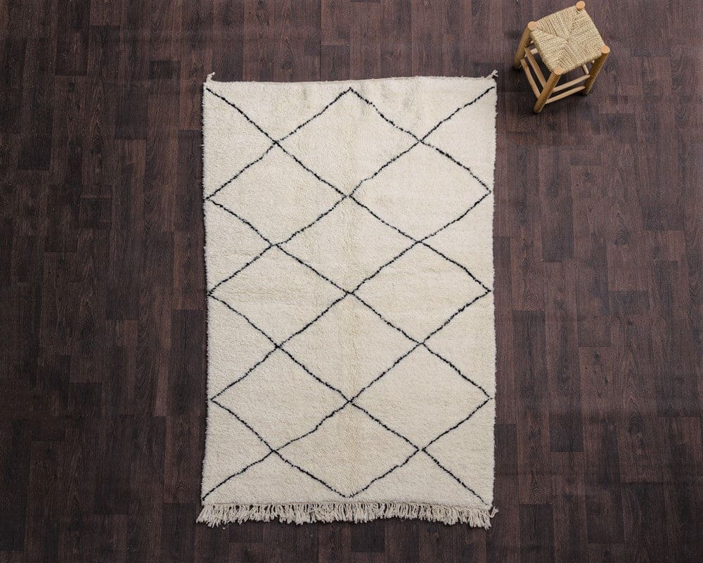 tapis marocain noir et blanc