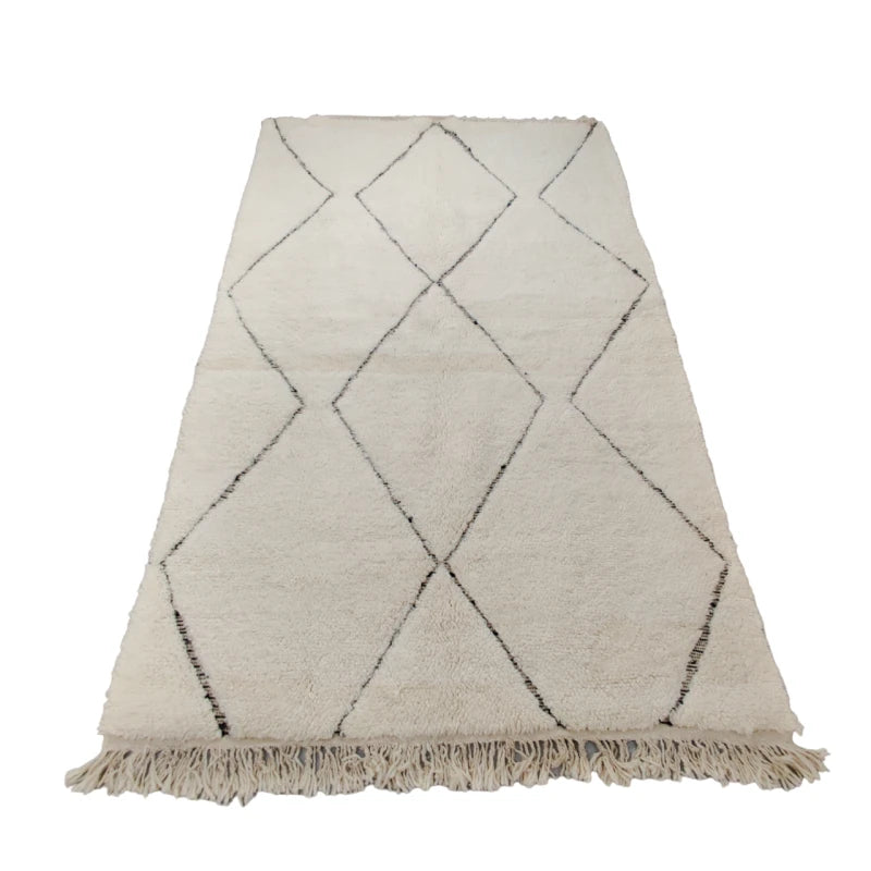 tapis berbere blanc et noir
