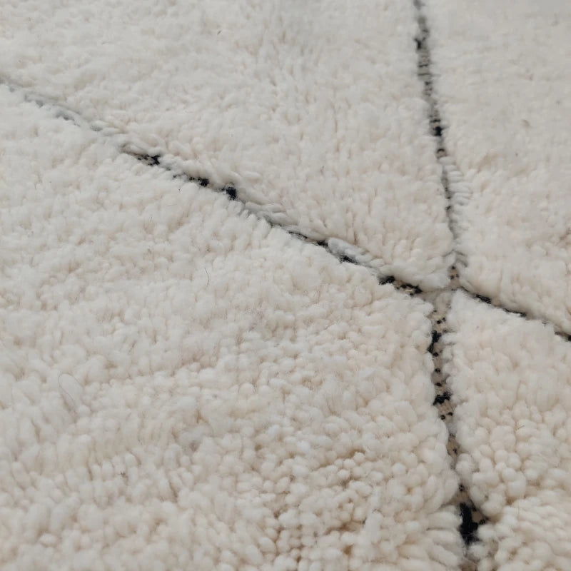 tapis marocain laine blanche