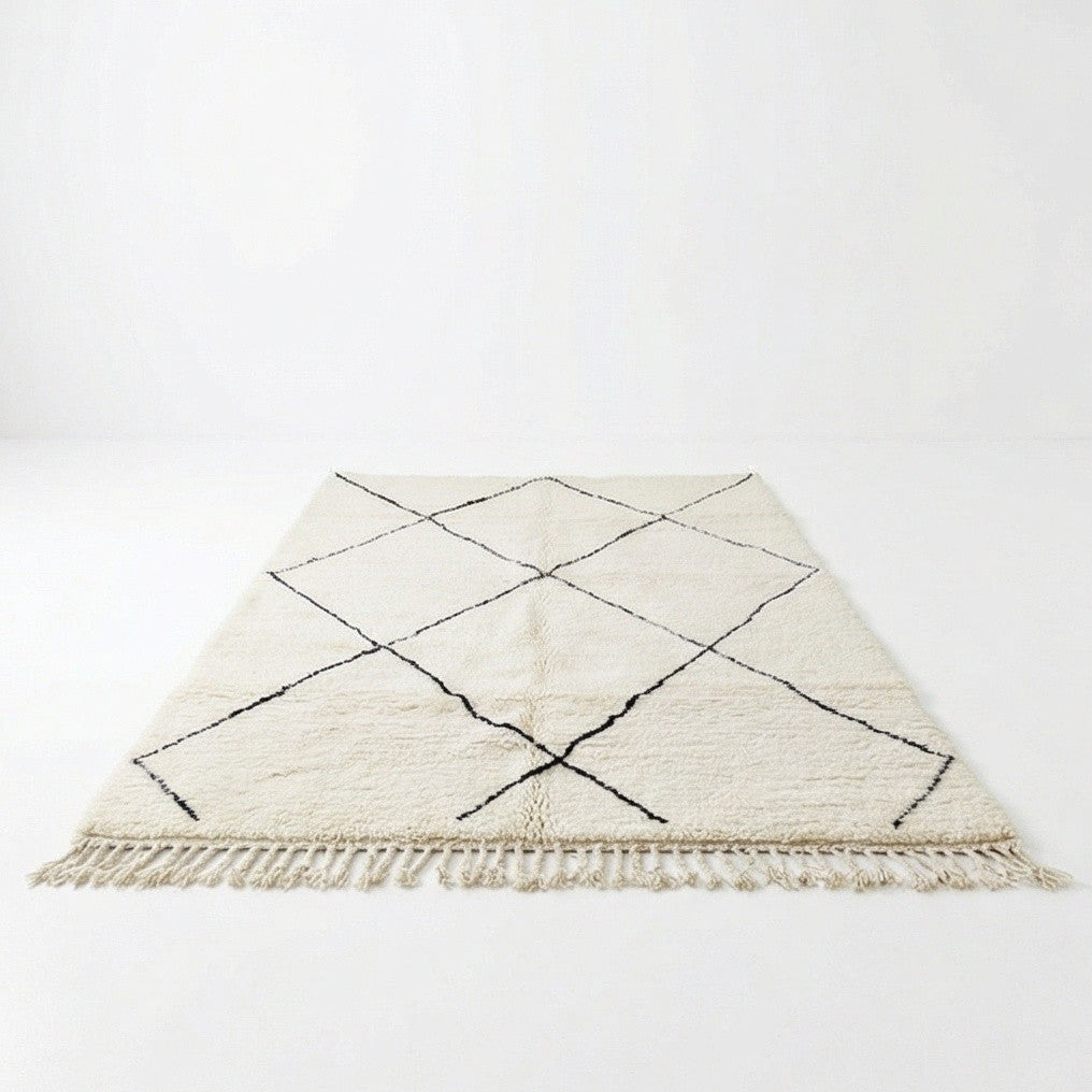 Grand Tapis Beni Ouarain à losanges