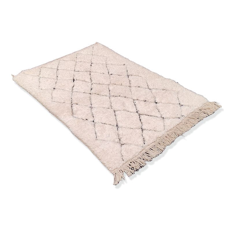 tapis berbère fait main blanc