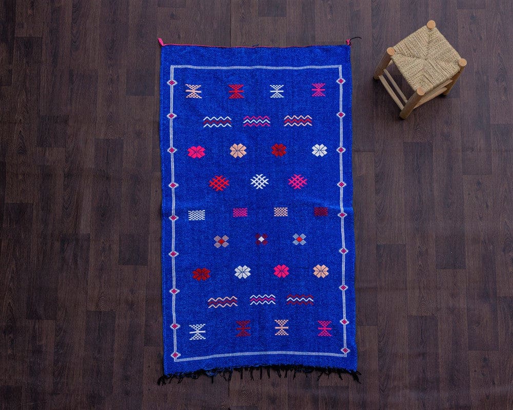 tapis berbère bleu