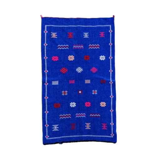 tapis boheme bleu