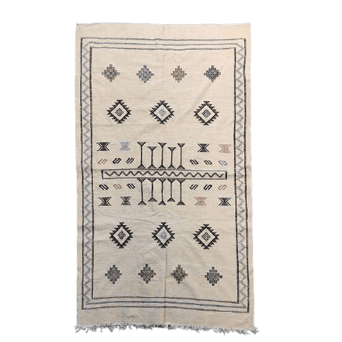 tapis ethnique beige