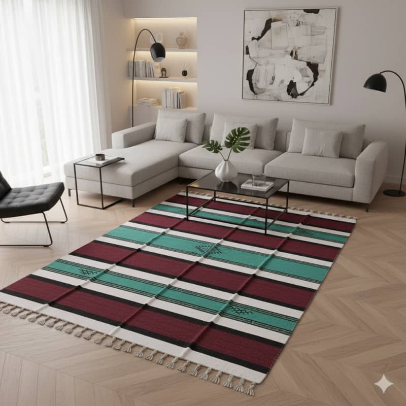 Tapis Berbère en Coton Léger <br> 140x225 cm