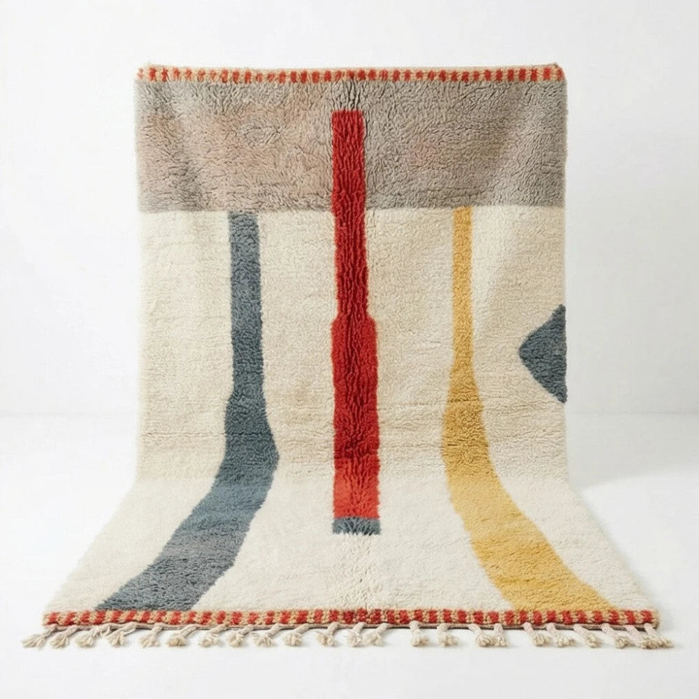 Tapis berbère en laine coloré moderne