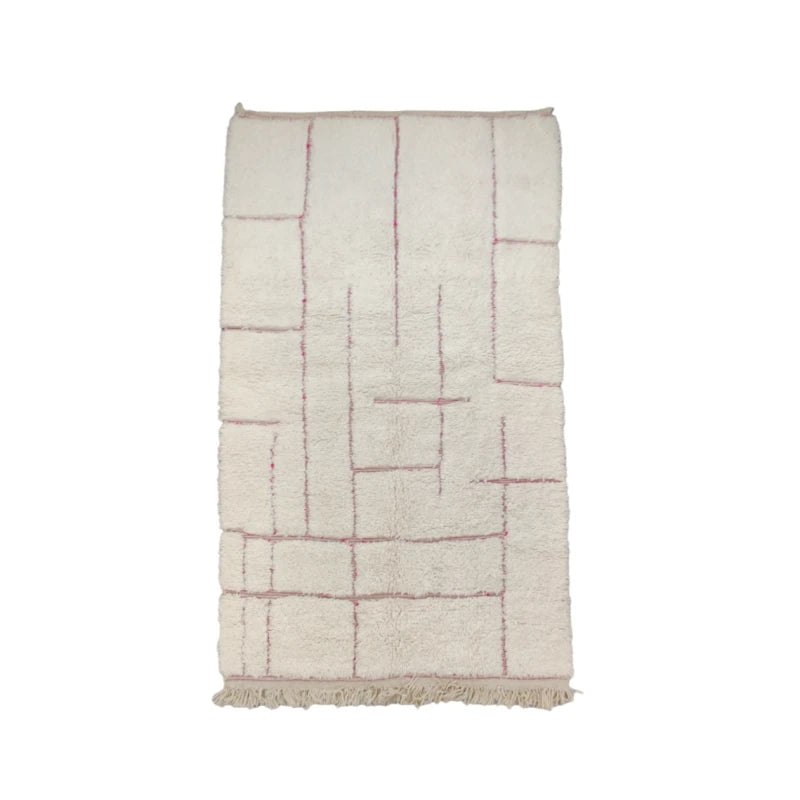 tapis berbere blanc et rose