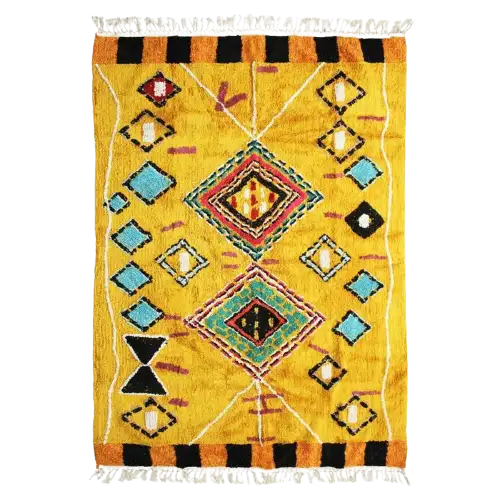 tapis marocain jaune