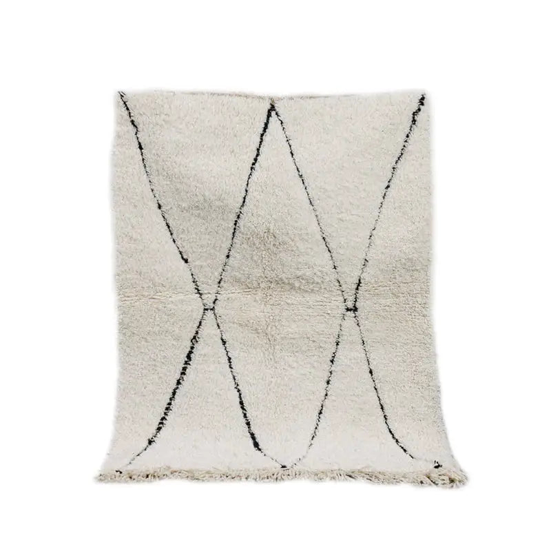 tapis berbere blanc et noir