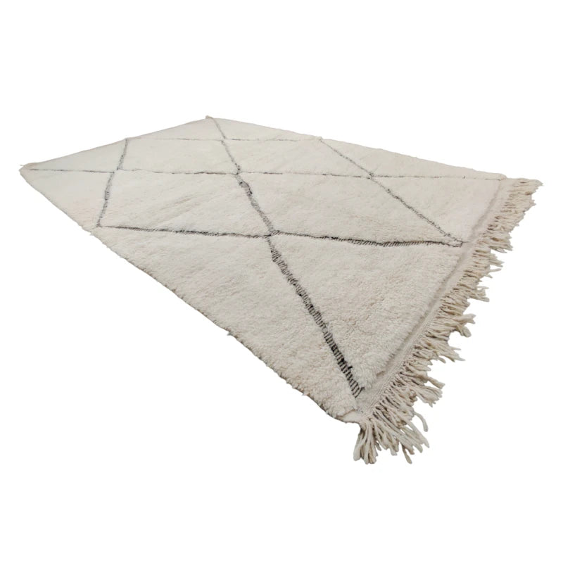 tapis marocain blanc et noir