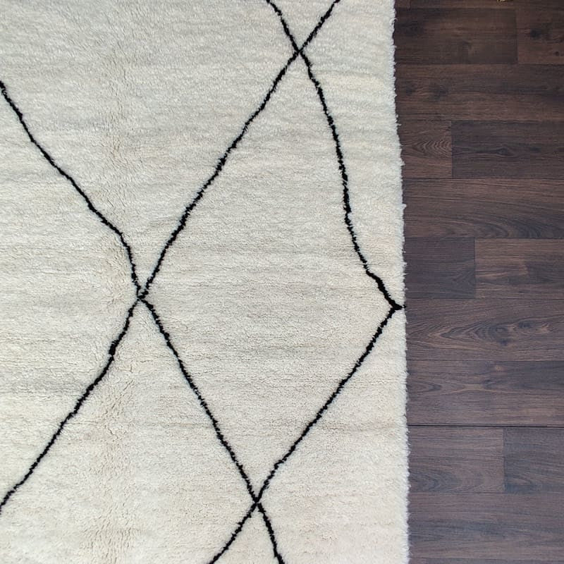 tapis marocain blanc