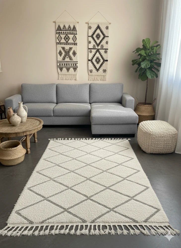 Tapis berbère losanges marron