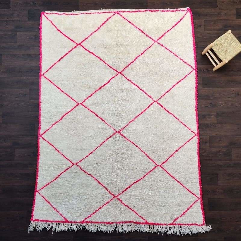 tapis beni ouarain rose