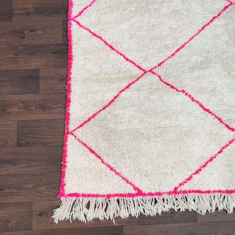 tapis berbere losange rose