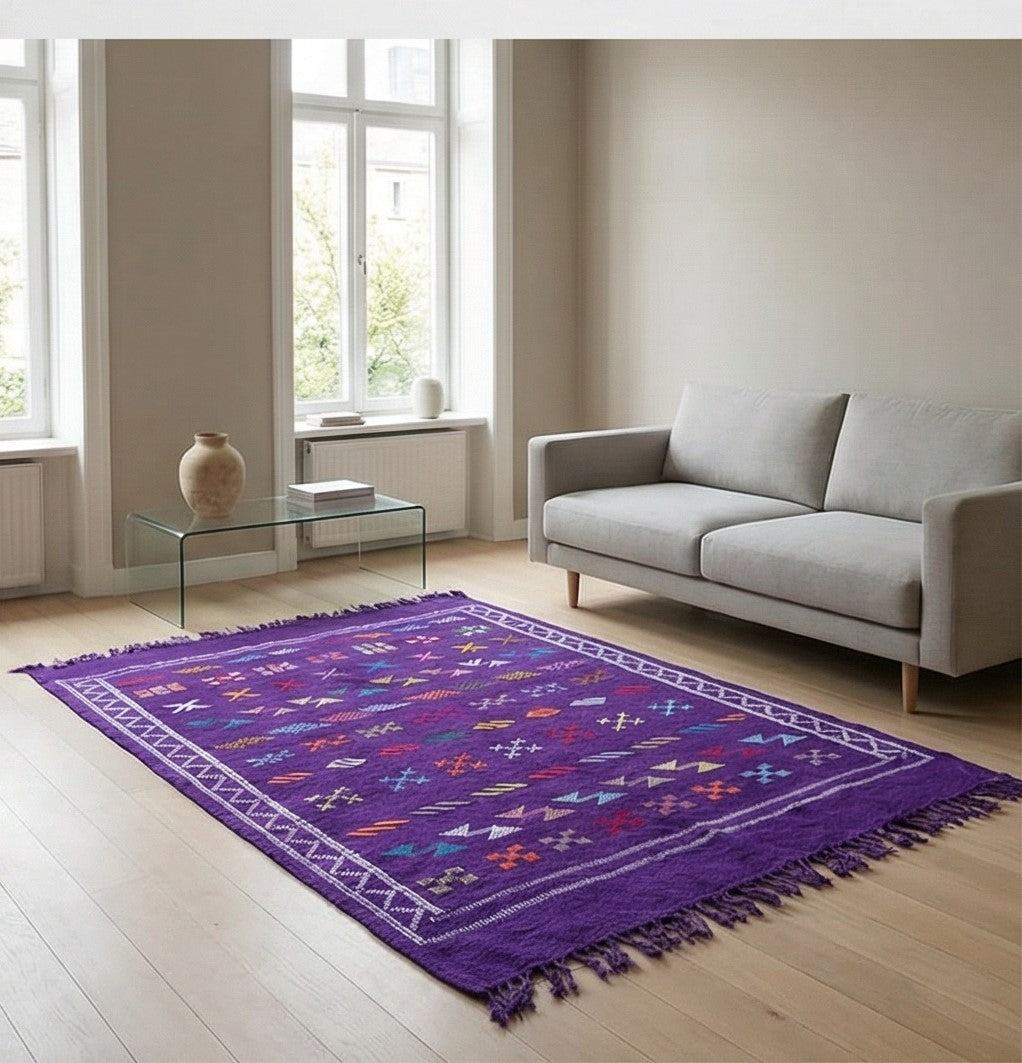 Tapis berbère mauve 95x150 cm