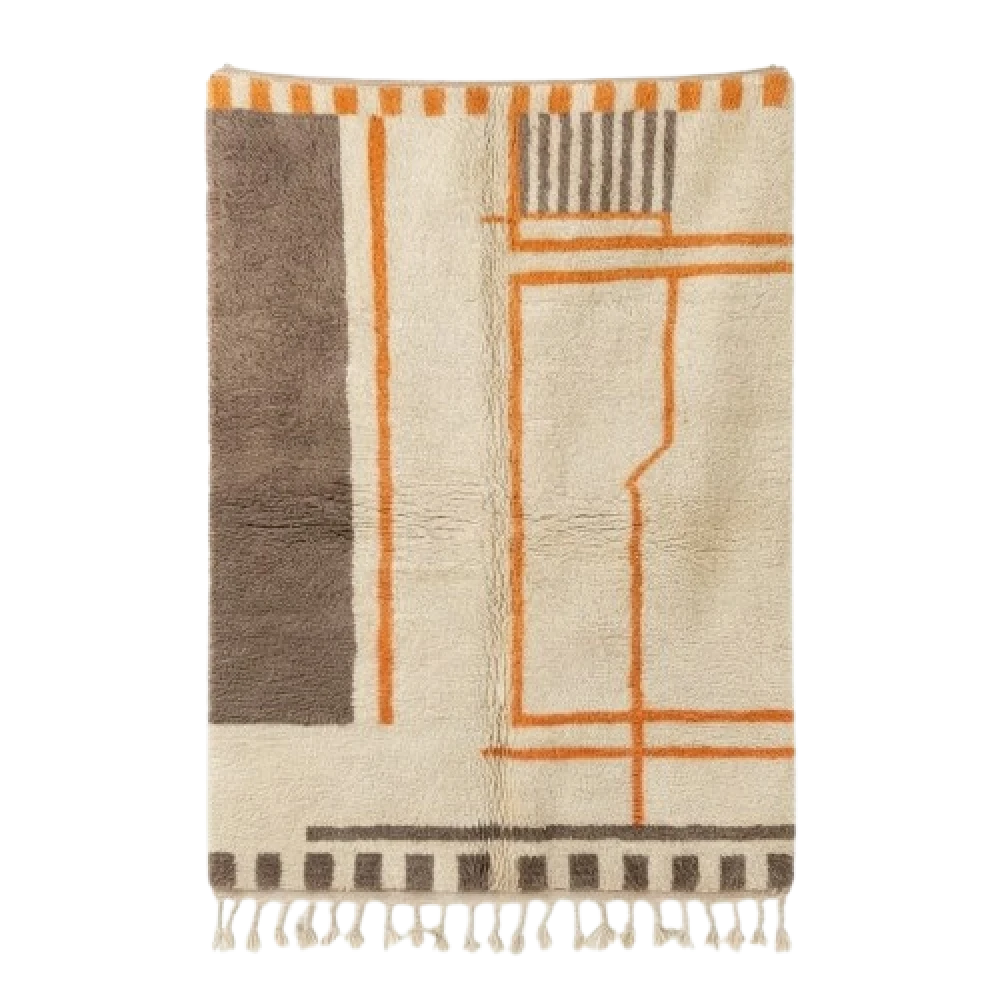 Tapis berbère marron moderne