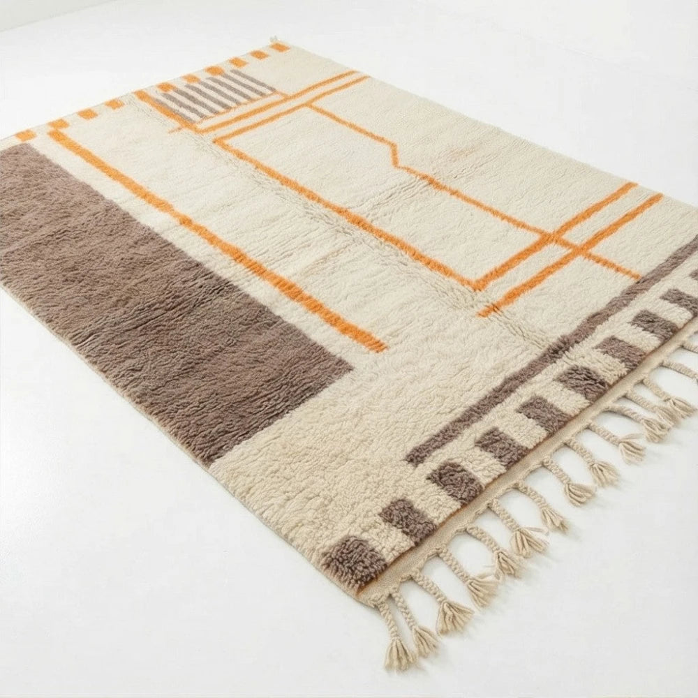 Tapis berbère marron moderne