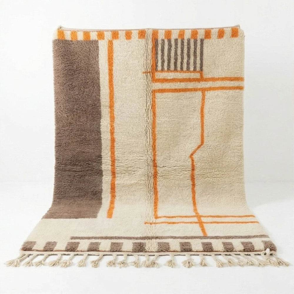 Tapis berbère marron moderne