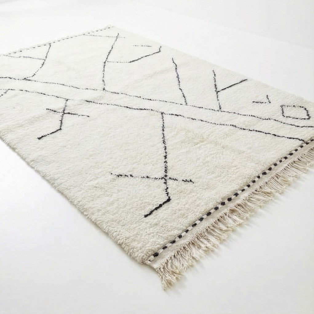 Grand tapis berbère motifs abstraits 200x300 cm