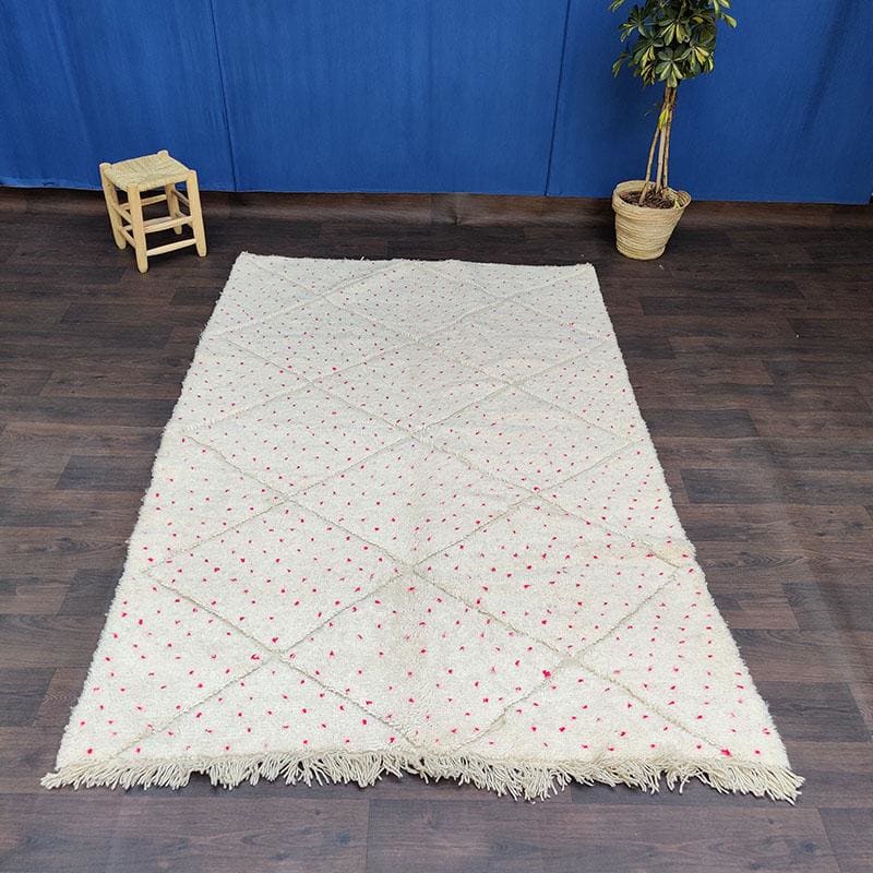 tapis berbere blanc et rose