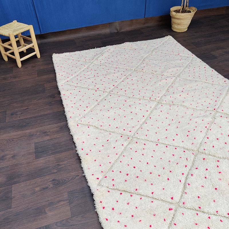 tapis berbere beige et rose