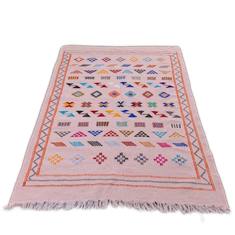 tapis boheme rose