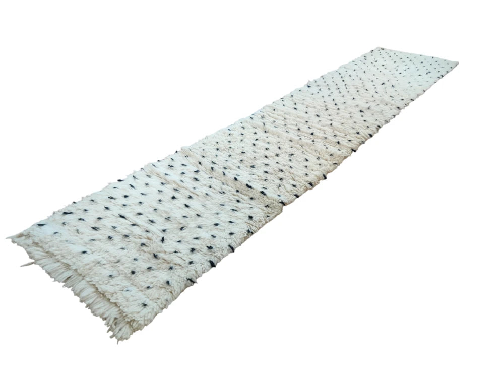 Tapis couloir berbère à Pois Noirs <br> 80x300 cm
