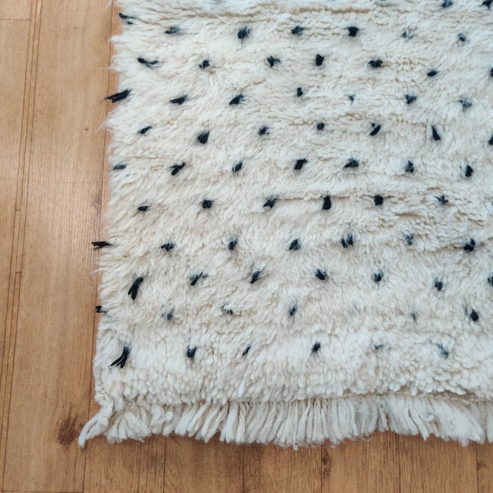 Tapis couloir berbère à Pois Noirs <br> 80x300 cm