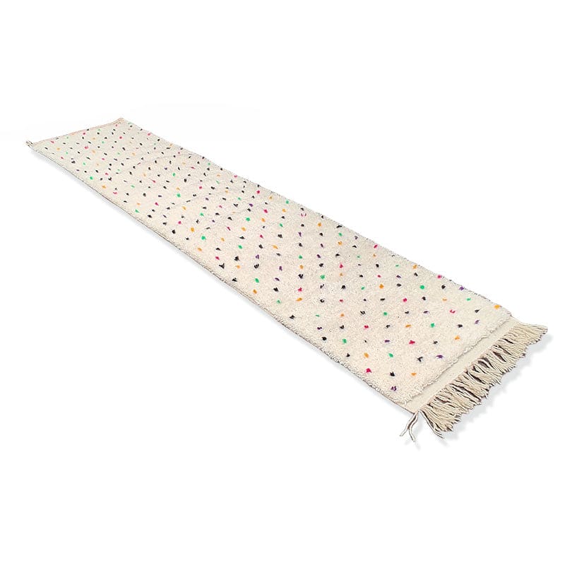 tapis de couloir fait main par les Béni Ouarain au Maroc