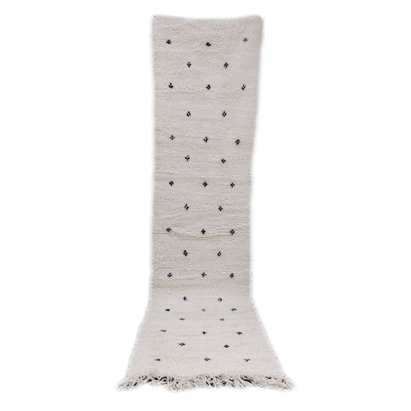 tapis couloir berbere pois noir